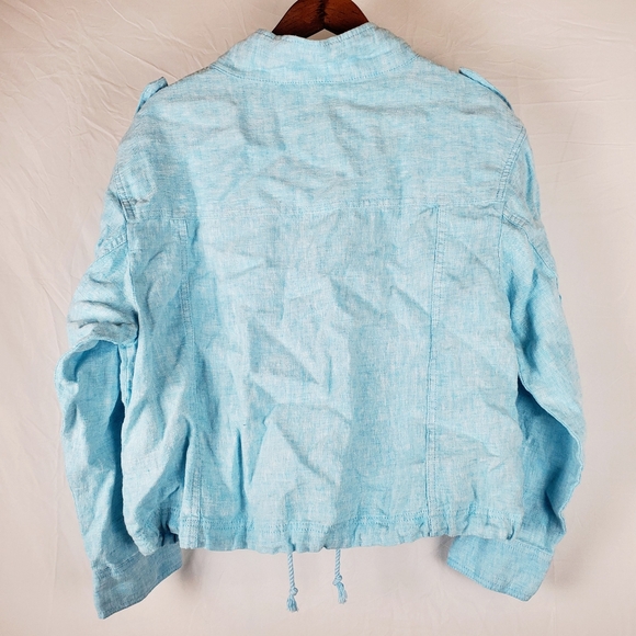 Talbots Blue‎ Linen Jacket - Picture 6 of 8